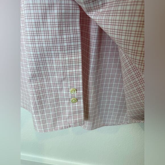 Paul Fredrick Non Iron Easy Care 100% Cotton Pinpoint Button Up Shirt Size 14.5 - Picture 4 of 8